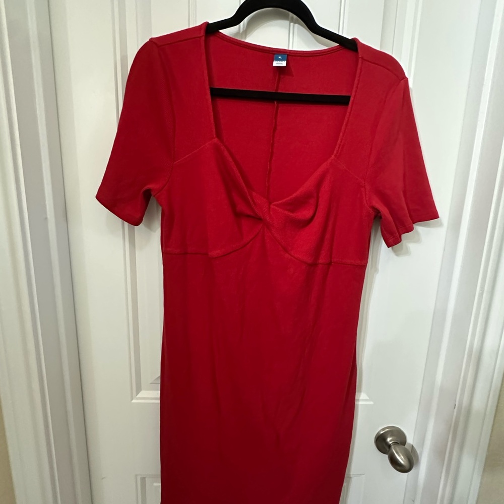 Old Navy Red Short-Sleeve Mini Dress